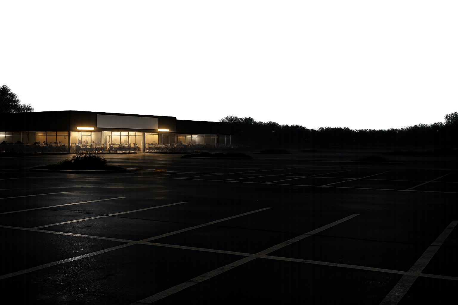 Parking lot foreground
